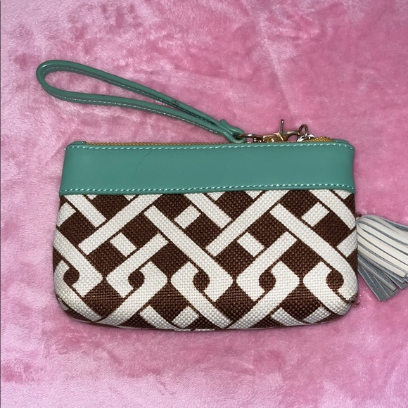 Spartina 449 Brown and Cream Wristlet - Picture 6 of 12
